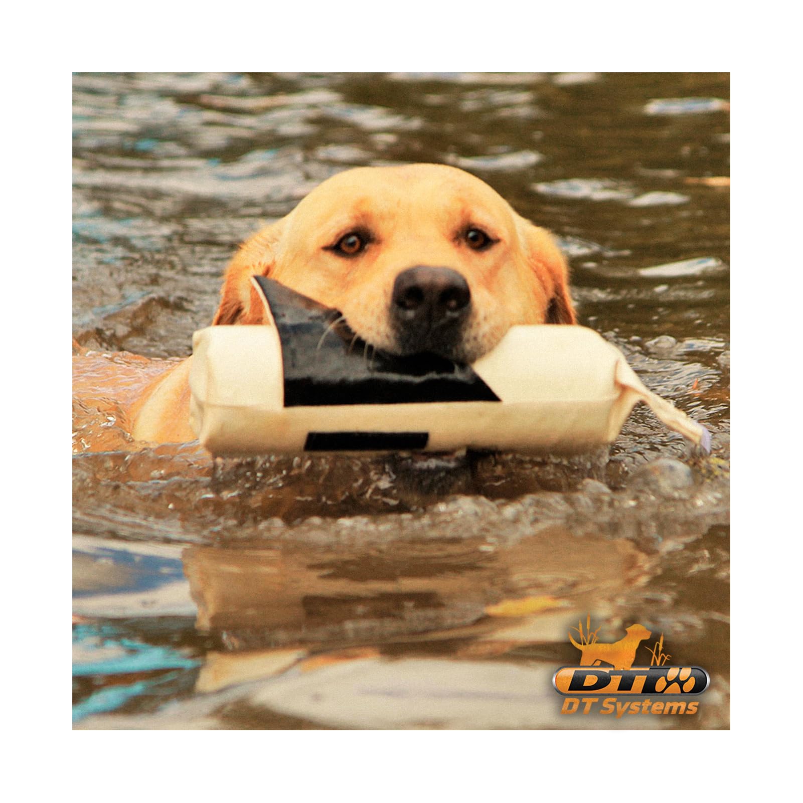 DT Systems Super Pro Series Canvas Winged Dummy, Durable High-Visibility Black & White Floating Hunting Dog Retriever Training Tool with Scent Strip & Rope Handle - Image 7