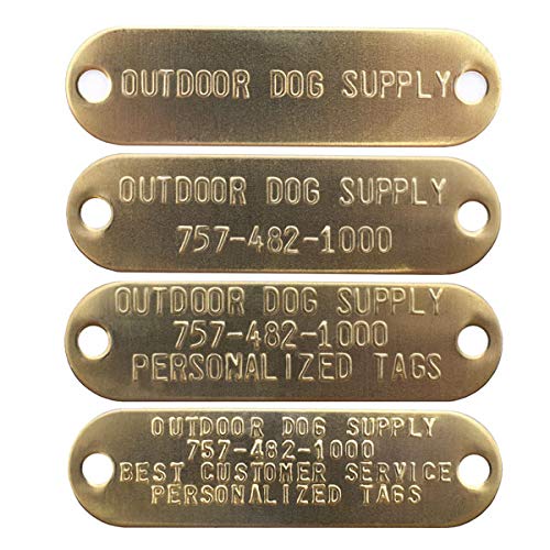 Outdoor Dog Supply Personalized 1" Black Extra Long D-Ring Dog Collar with Custom 3/4" Brass Nameplate | Waterproof, Adjustable for Large and Giant Breed Dogs - Image 5